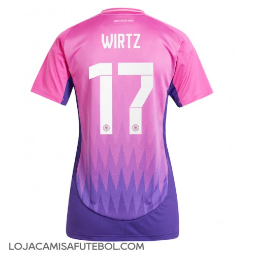 Camisa de Futebol Alemanha Florian Wirtz #17 Equipamento Secundário Mulheres Europeu 2024 Manga Curta